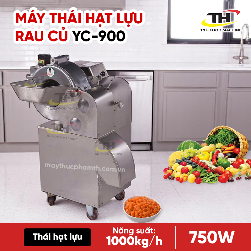 Máy thái rau củ hạt lựu công nghiệp YC-900
