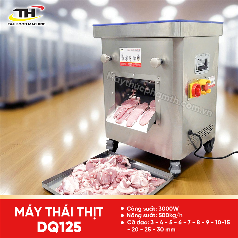 Máy thái thịt trâu gác bếp, thịt bò sấy tảng DQ125