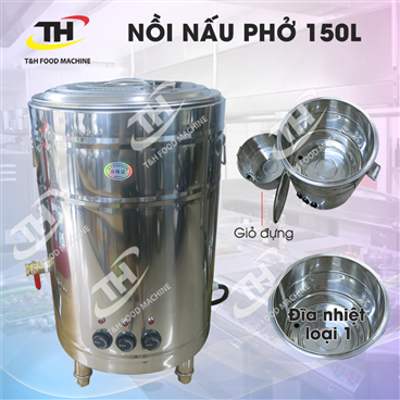 Giảm Ngay 3% Khi Mua Nồi Nấu Phở Điện 150 LÍT Sử Dụng CN Mâm Nhiệt Trong Hôm Nay