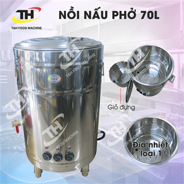 Nồi Nấu Phở Điện 70 LÍT Sử Dụng Công Nghệ Mâm Nhiệt