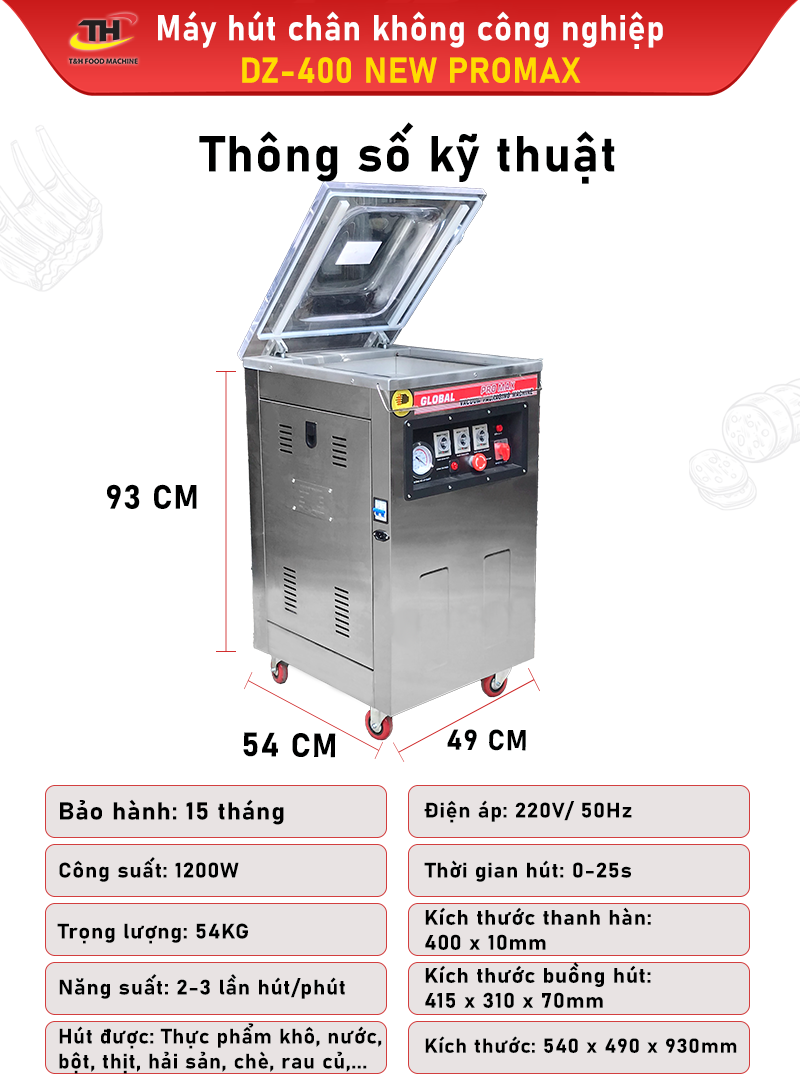 Máy hút chân không DZ 400 - mang sản phẩm sạch đến mọi nhà