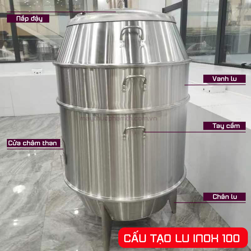 cấu tạo lu quay vịt inox 100