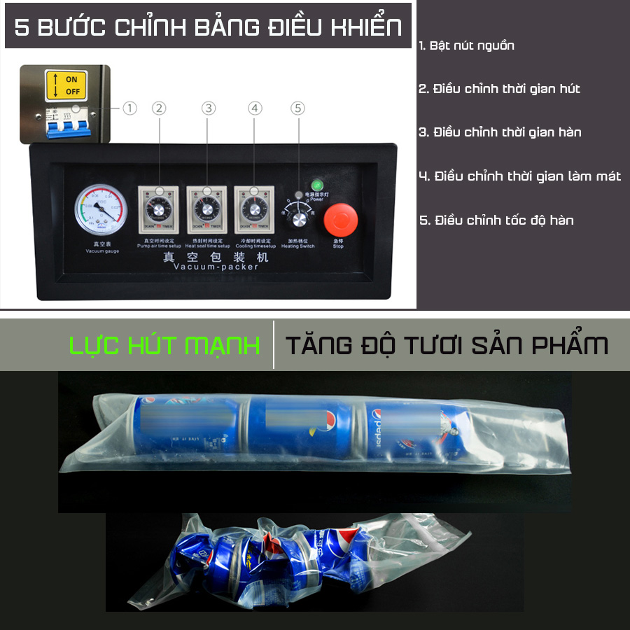 bảng điều khiển máy hút chân không DZQ600 - 2SA