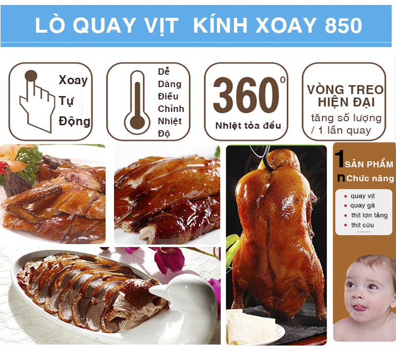 LU QUAY VỊT KÍNH 850