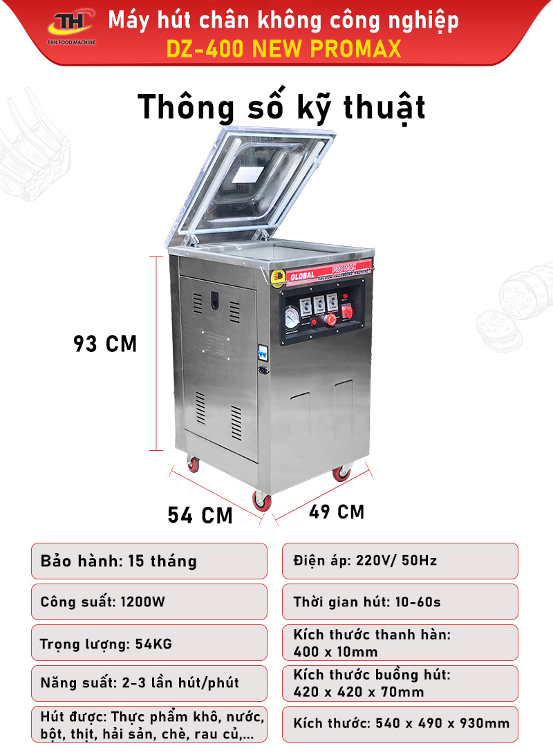 Máy Hút Chân Không DZ400 New Promax