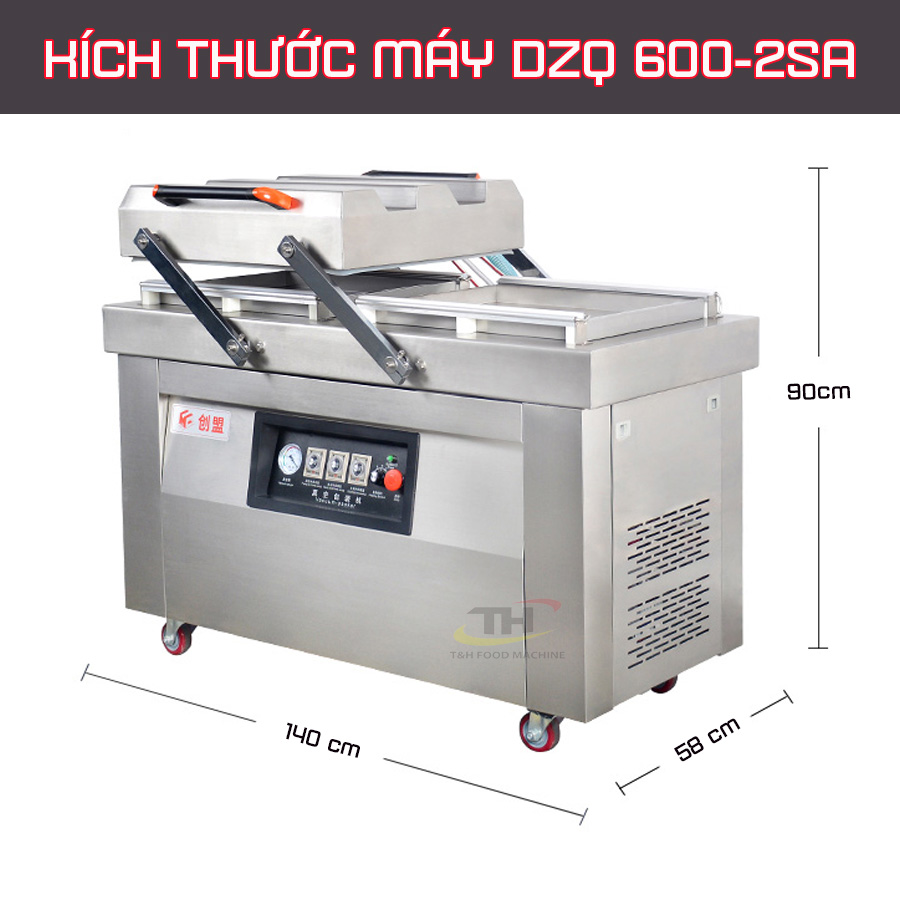 kích thước máy hút chân không DZQ 600 - 2SA